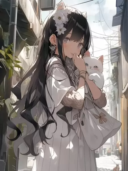 白猫といっしょ