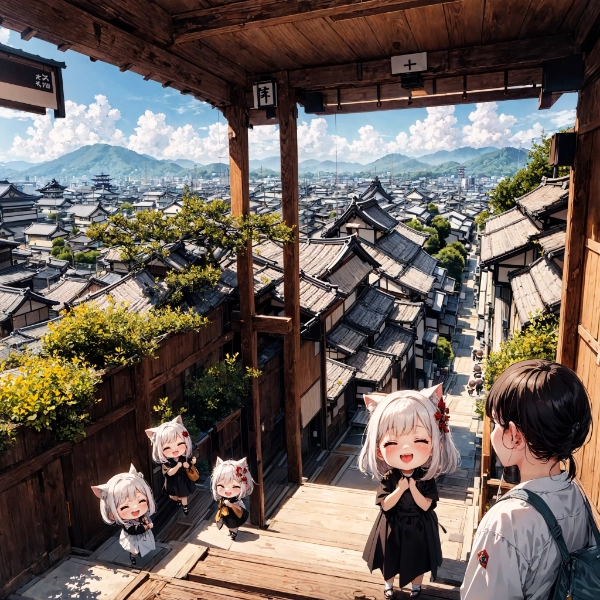 観光旅行にきたチビネコ達