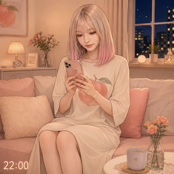 スマホタイム（ピーチちゃん）