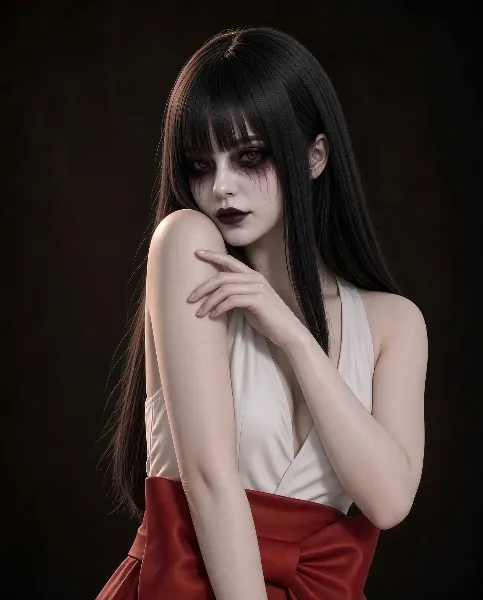 闇を抱く黒髪の美女