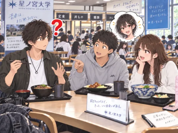 学生食堂での勘違い　～傍から見た人間関係～