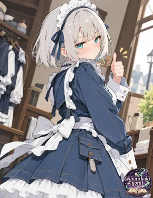 デニム地のメイド服を提案したけど却下された・・・