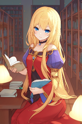 金髪お嬢様の図書館でのひと時