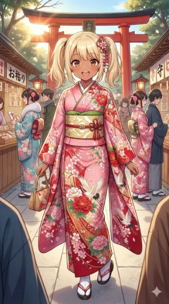 小麦ちゃんの初詣。