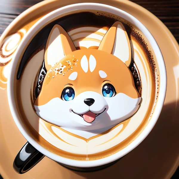 コーギーのラテアー…ト?