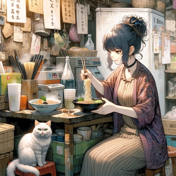 『ラーメンと猫』