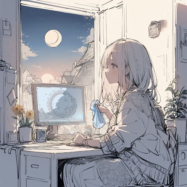 月を磨く