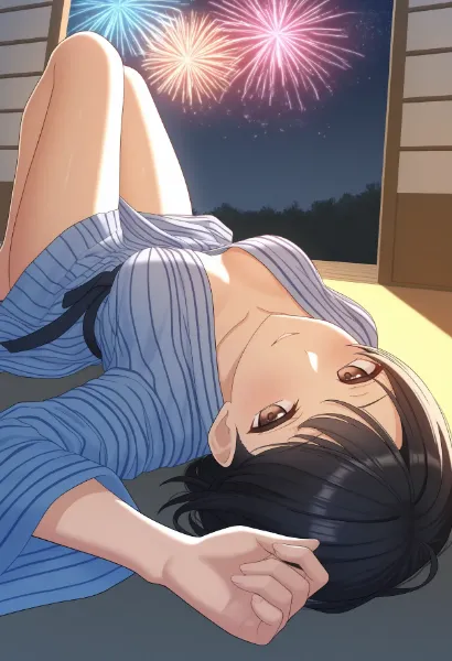 花火の夜、浴衣の君と過ごす夏