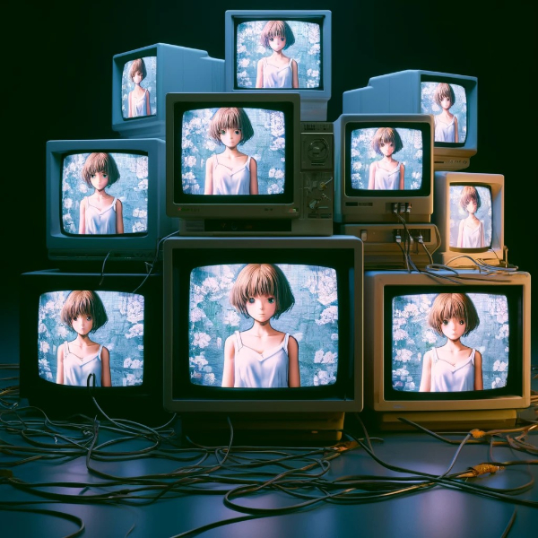 モニターの少女