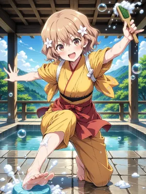 温泉旅館で働く夜逃げ少女