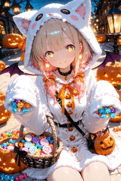 袖先でひとつ、灯の下のキャンディ