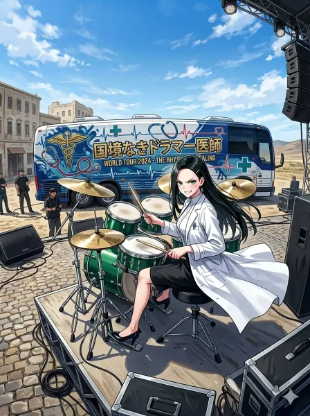 ツアー中のドラマー女医