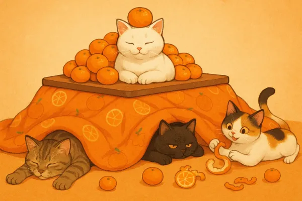 こたつでみかん