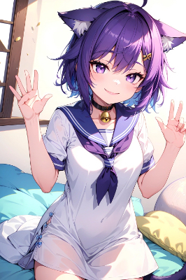 「にゃんにゃん！遊んでくれるの？」