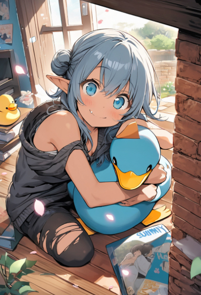 エルフさんとアヒル