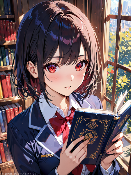 読書する美少女