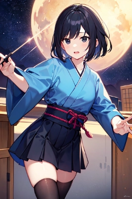 月と美少女
