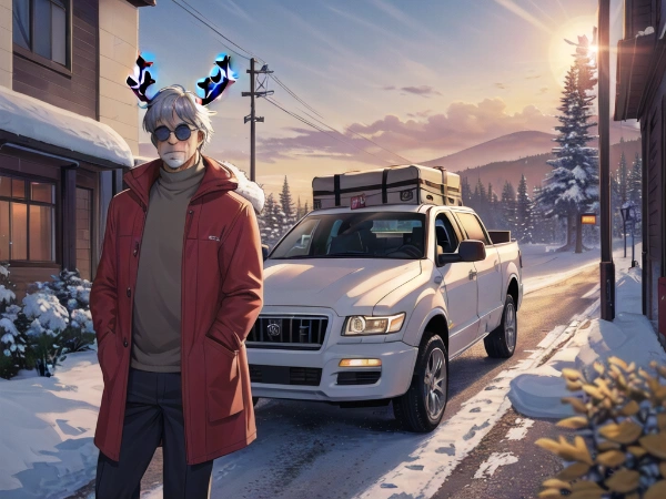 今日は角着けて仕事だってよ