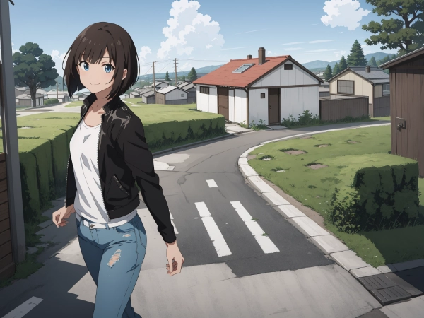 街の外でのんびり散歩