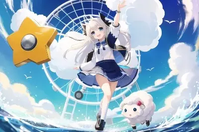 牧場少女と羊