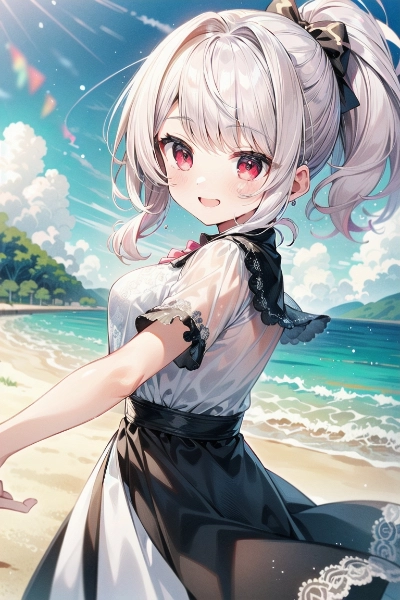 真夏のビーチでお散歩♪