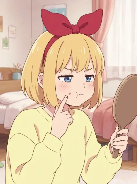 ニキビできたー