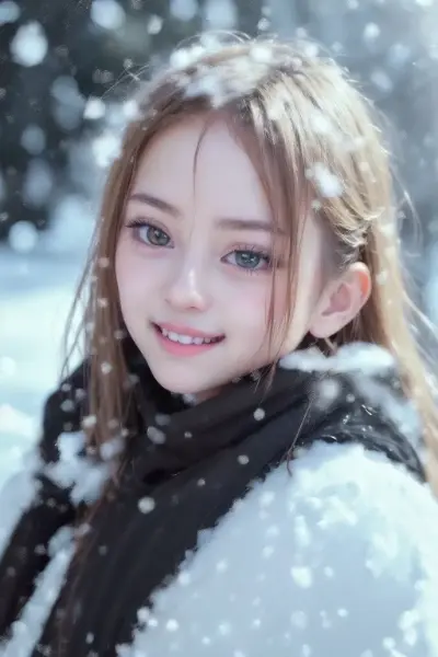 雪国の女の子