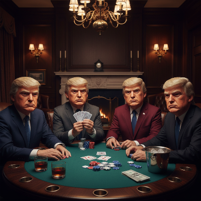 トランプたちの影の賭け