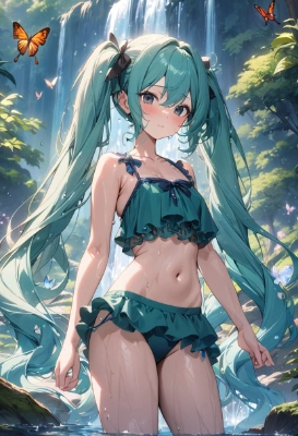 アイドルの休日　森の奥で水遊び
