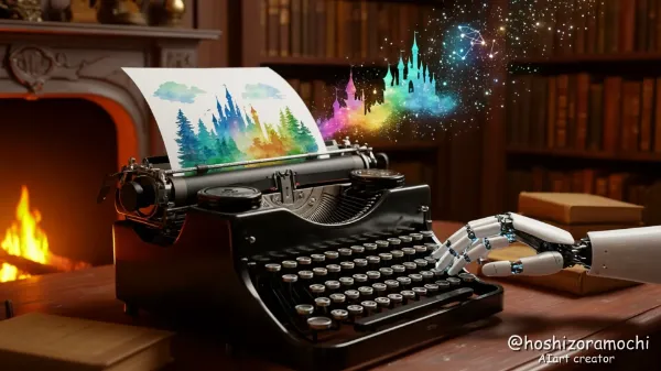 タイプライターから溢れる色彩世界 - A world of color overflowing from a typewriter