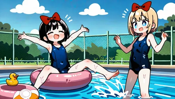 8月最後は水遊びー