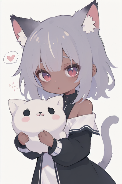 銀髪猫耳少女のふわふわな絆