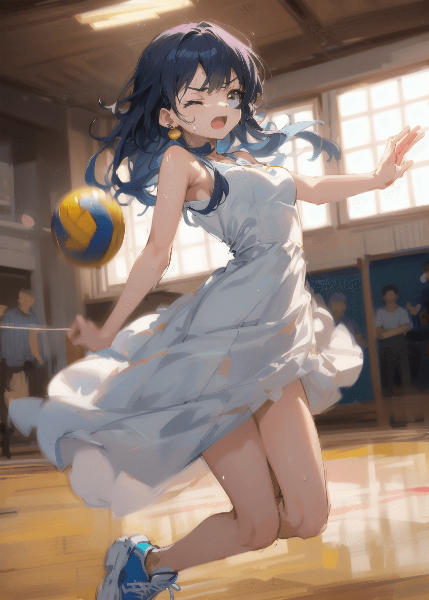 ドレス姿の女の子とドッジボール！３