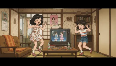 姉妹の熱狂アイドル応援タイム