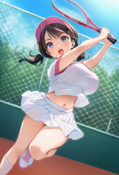 必殺ショットを決めた少女