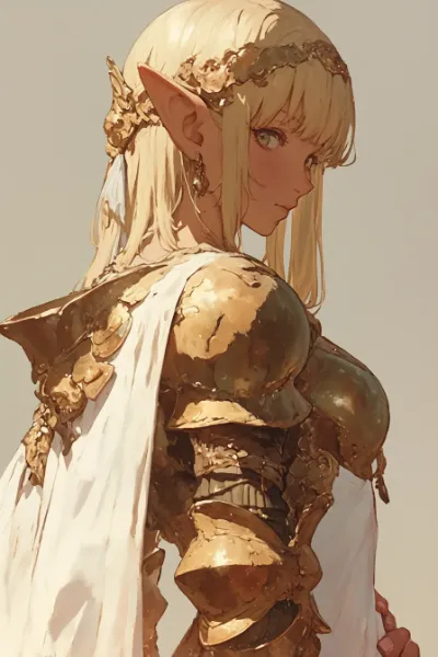 黄金の鎧に誓うエルフの守護
