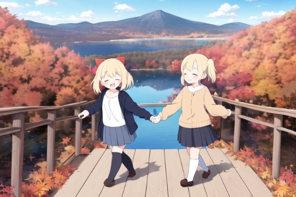 標高高いところは紅葉だよねー