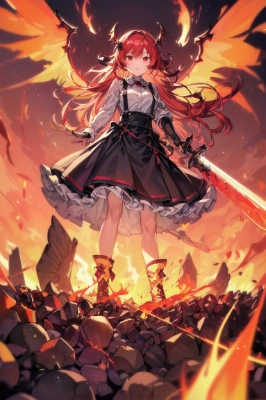 燃える戦場にて