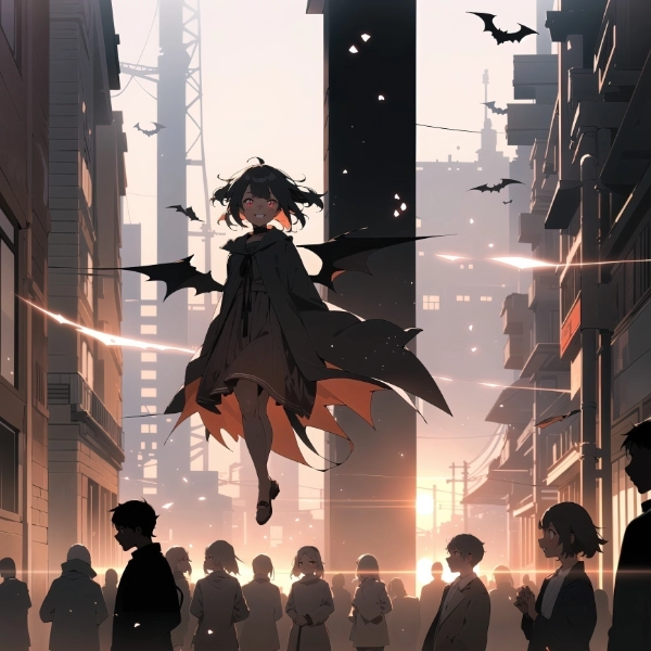 蝙蝠になった少女