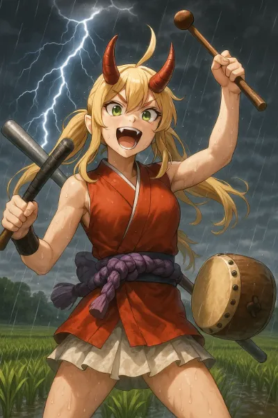 ブロント少尉、雷神と化す ～八重歯とバットと雨乞いと～