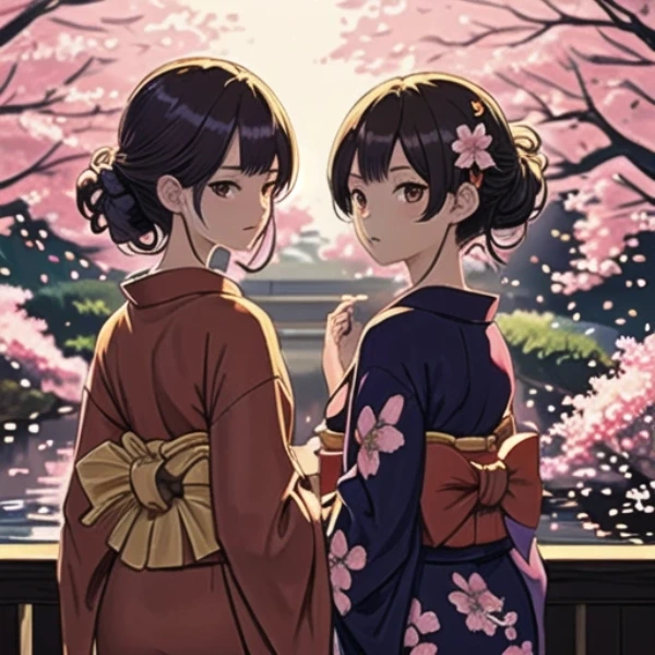 桜舞う姉妹の秘密の約束