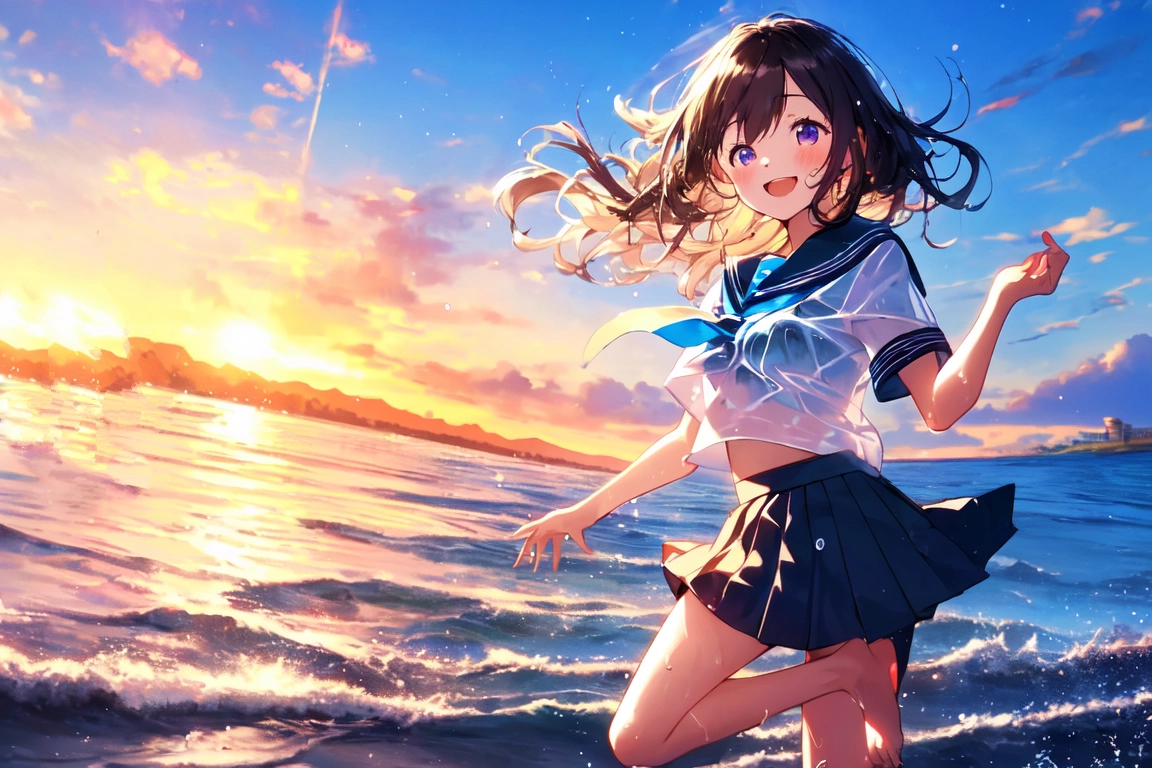 絶版　可愛い女の子の写真　夏の恋 裸足の夏、恋する夏 - 京叶 宙千の作品 - Aipictors - AI画像