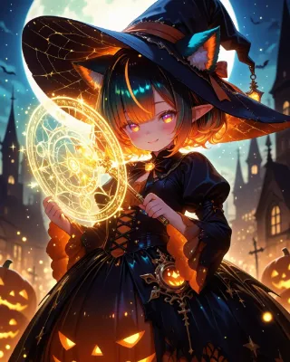 9枚）ハロウィンとケモ耳エルフさん