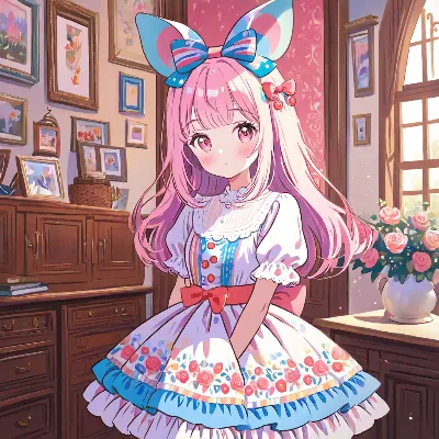 水玉リボンの少女