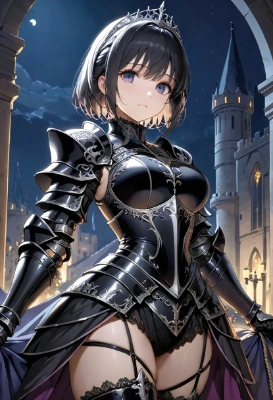 黒い鎧の姫騎士