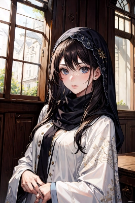 ショールを纏った女性