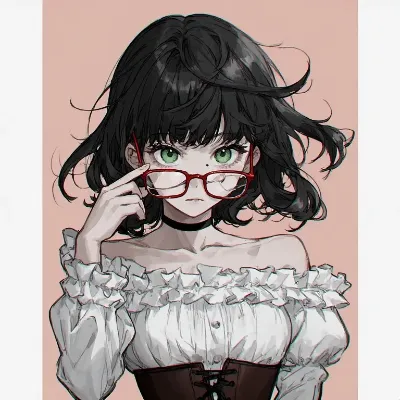 メガネは赤フレームが好き