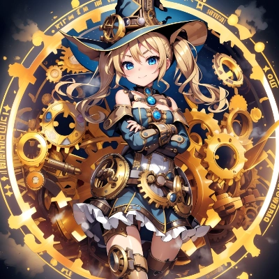 魔女のスチームパンク風コスプレ
