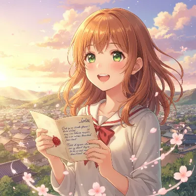 桜舞う夕暮れに届いた想いの手紙