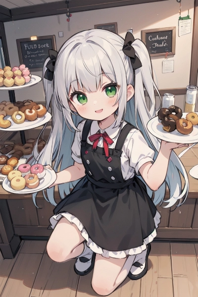 ドーナツショップの店員さん